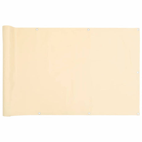 Vidaxl balkonscherm 1000x120 cm pvc crèmekleurig