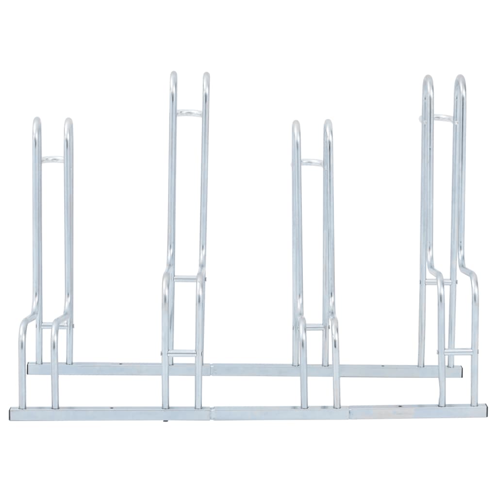 VidaXL Fietsenstandaard voor 4 fietsen vrijstaand gegalvaniseerd staal