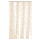 Vidaxl vliegengordijn 118x220 cm chenille beige en wit