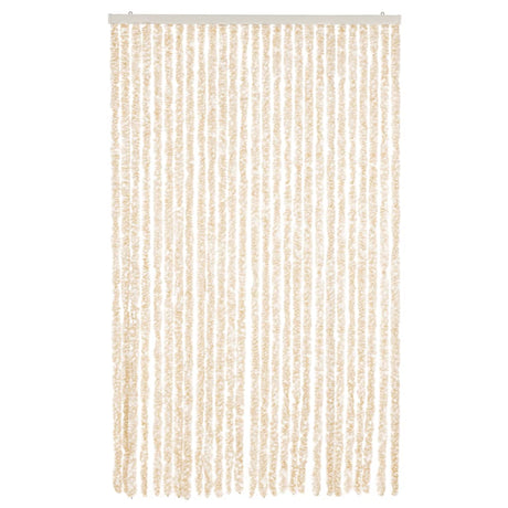 Vidaxl vliegengordijn 118x220 cm chenille beige en wit