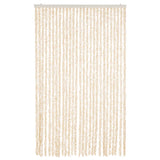 Vidaxl vliegengordijn 118x220 cm chenille beige en wit