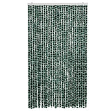 Vidaxl vliegengordijn 118x220 cm chenille groen en wit