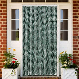 Vidaxl vliegengordijn 118x220 cm chenille groen en wit