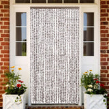 Vidaxl vliegengordijn 118x220 cm chenille taupe en wit