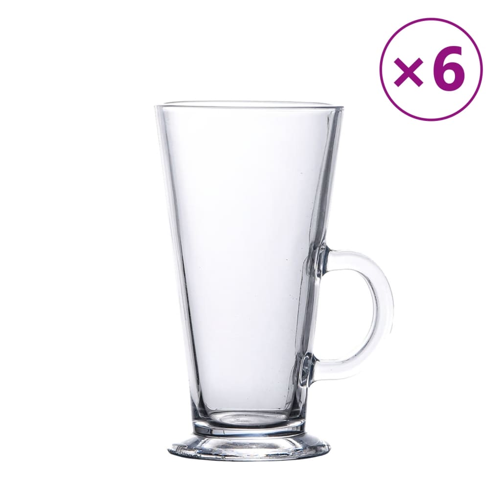 Vidaxl latteglazen met handvat 6 stuks 250 ml