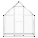 Vidaxl tuinkas met basisframe 169x58x195 cm aluminium zilverkleurig