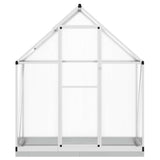 Vidaxl tuinkas met basisframe 169x58x202 cm aluminium zilverkleurig
