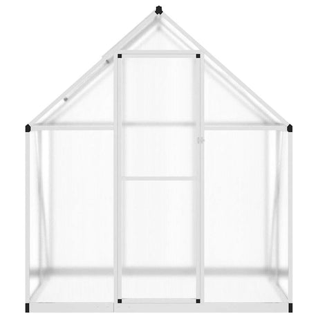 Vidaxl tuinkas met basisframe 169x114x195 cm aluminium zilverkleurig