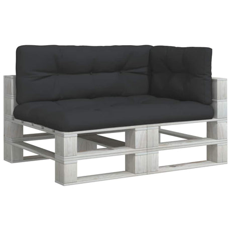 Vidaxl palletkussens 3 st stof zwart
