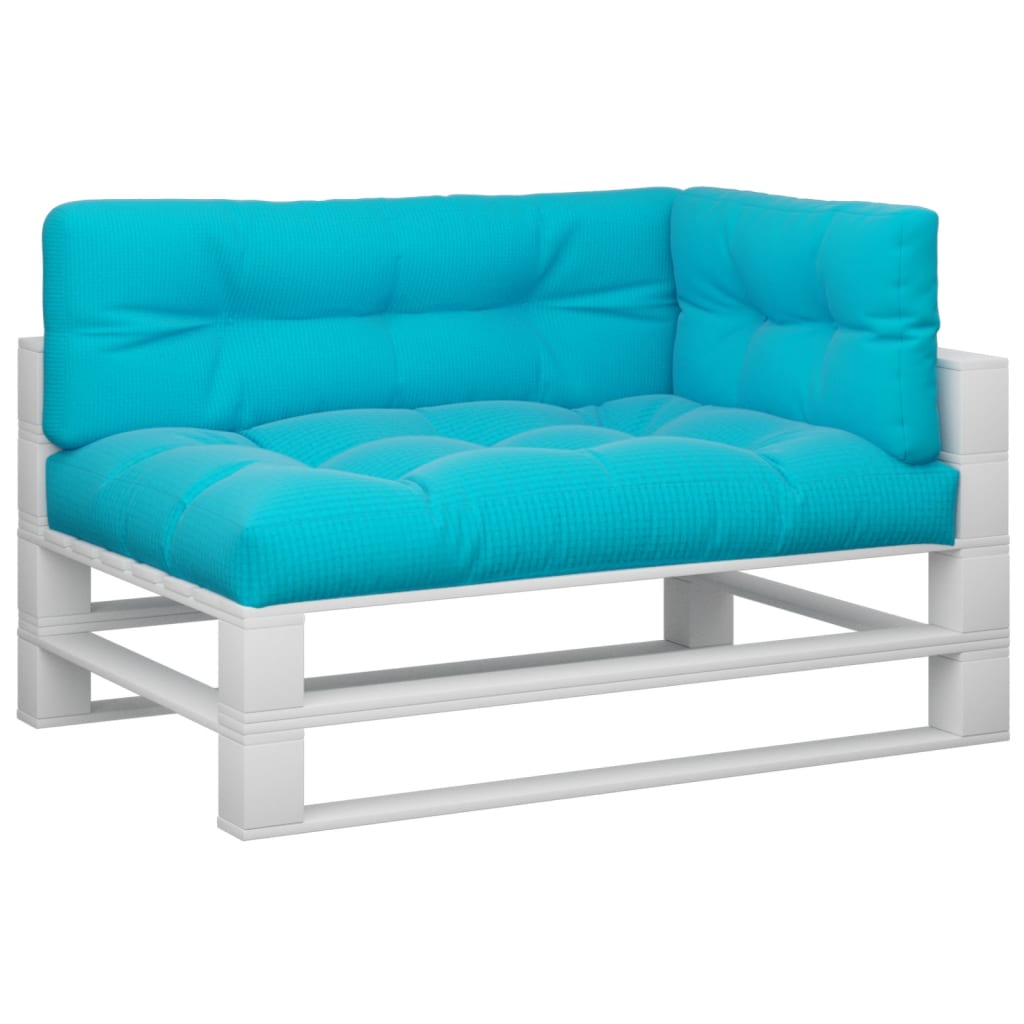 VidaXL Palletkussens 3 st stof turquoise