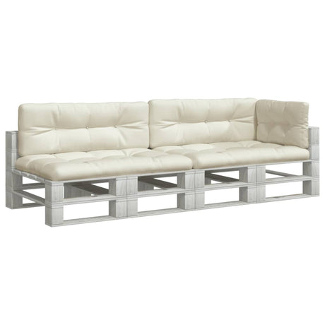 Vidaxl palletkussens 5 st stof crèmekleurig
