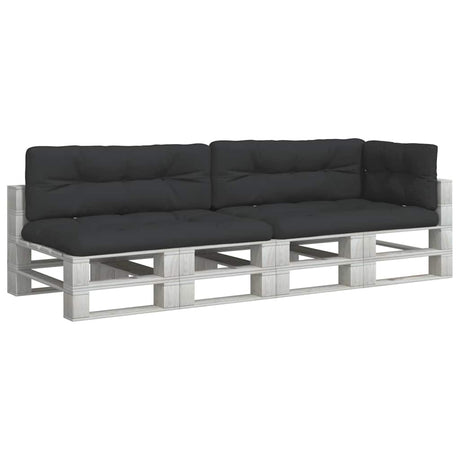 Vidaxl palletkussens 5 st stof zwart