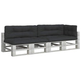 Vidaxl palletkussens 5 st stof zwart