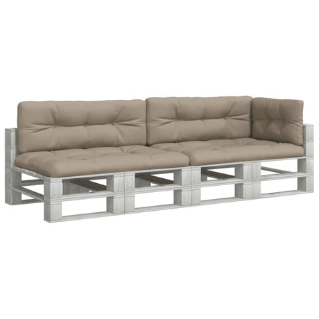 Vidaxl palletkussens 5 st stof taupe