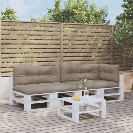Vidaxl palletkussens 5 st stof taupe