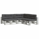 Vidaxl palletkussens 7 st stof antracietkleurig