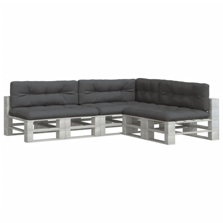 Vidaxl palletkussens 7 st stof antracietkleurig