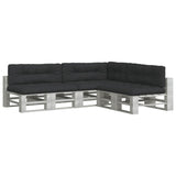 Vidaxl palletkussens 7 st stof zwart