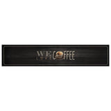 Vidaxl keukenmat wasbaar koffietekst 60x300 cm fluweel