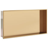 Vidaxl douchenis 62x32x9 cm roestvrijstaal geborsteld goudkleurig