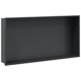 Vidaxl douchenis 62x32x9 cm roestvrijstaal matzwart