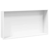 Vidaxl douchenis 62x32x9 cm roestvrijstaal matwit