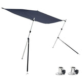 Vidaxl schaduwdoekset t-top 174x205x(115-194) cm marineblauw