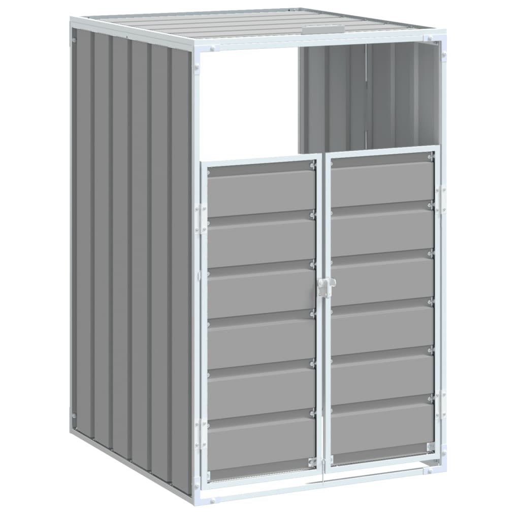 Vidaxl containerberging voor 1 container 72x81x115 cm staal grijs