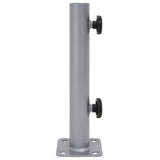 Vidaxl parasolvoet voor ø32 34 38 mm stok staal zilverkleurig