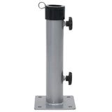 Vidaxl parasolvoet voor ø38 48 mm stok staal zilverkleurig