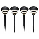 Pro garden solar tuinlampen 4 stuks zwart