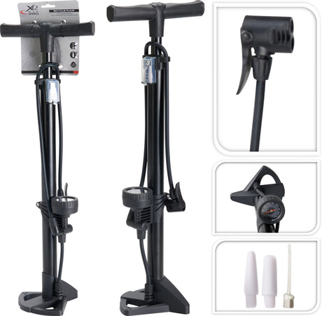 Excellent houseware fietspomp staand 60cm zwart