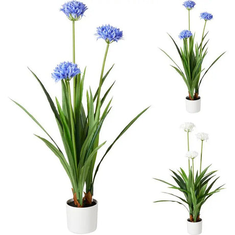 Overige merken kunstplant agapanthus 70x120 cm blauw wit