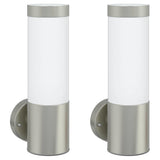 Vidaxl buiten wandlamp 2 pcs zilver 12 x 8,5 x 27 cm