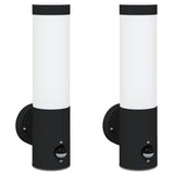 Vidaxl buiten wandlamp 2 pcs zwart 12 x 8,5 x 29 cm