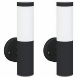 Vidaxl buiten wandlamp 2 pcs zwart 15 x 7,5 x 33 cm