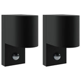 Vidaxl buiten wandlamp 2 pcs zwart 12 x 7 x 15 cm roestvrij staal