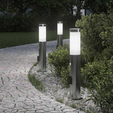 Vidaxl bolderverlichting met sensor en stopcontact 3 stuks 50 cm roestvrij staal ip44