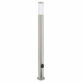 Vidaxl bolderarmatuur met sensor en stopcontact 110 cm roestvrij staal ip44