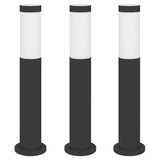 Vidaxl bolderverlichting 3 stuks 50 cm rvs ip44