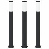 Vidaxl bolderverlichting 3 stuks 80 cm rvs ip44
