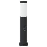Vidaxl bolderarmatuur met stopcontact 50 cm rvs ip44