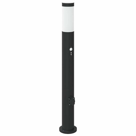 Vidaxl bolderarmatuur met sensor en stopcontact 80 cm roestvrij staal ip44