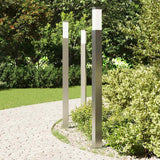 Vidaxl bolderverlichting 3 stuks 110 cm rvs ip44