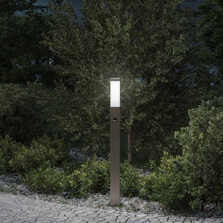 Vidaxl bolderverlichting met sensor 80 cm rvs ip44