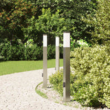 Vidaxl bolderverlichting met stopcontact 3 stuks 80 cm rvs ip44