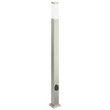Vidaxl bolderarmatuur met stopcontact 110 cm rvs ip44
