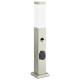 Vidaxl bolderverlichting met sensor en stopcontact 50 cm roestvrij staal ip44