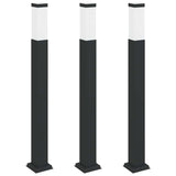 Vidaxl bolderverlichting 3 stuks 80 cm zwart ip44