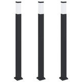 Vidaxl bolderverlichting 3 stuks 110 cm zwart ip44